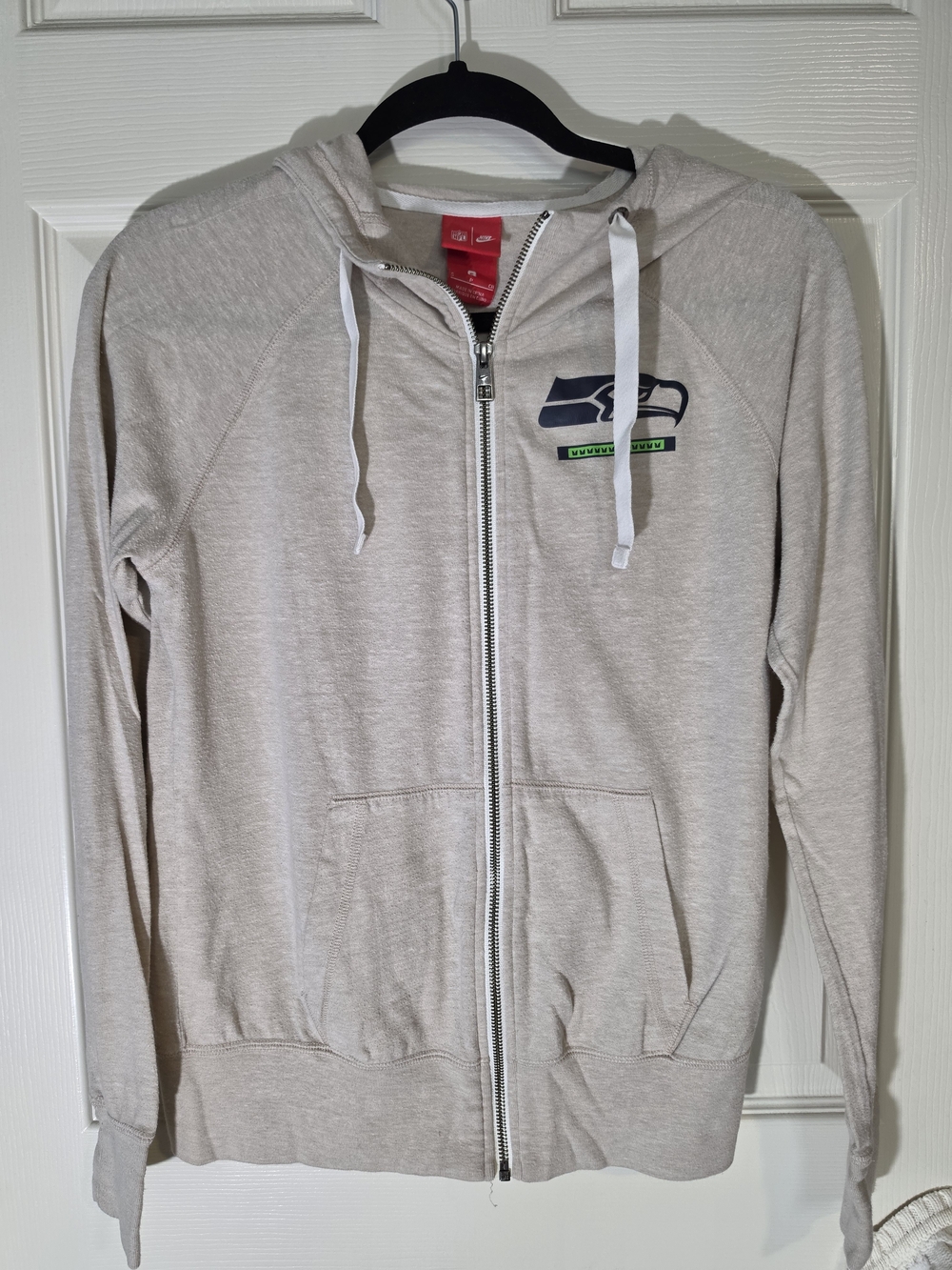 Nike NFL Seattle Seahawks Light Beige Zip-Up Hoodie
